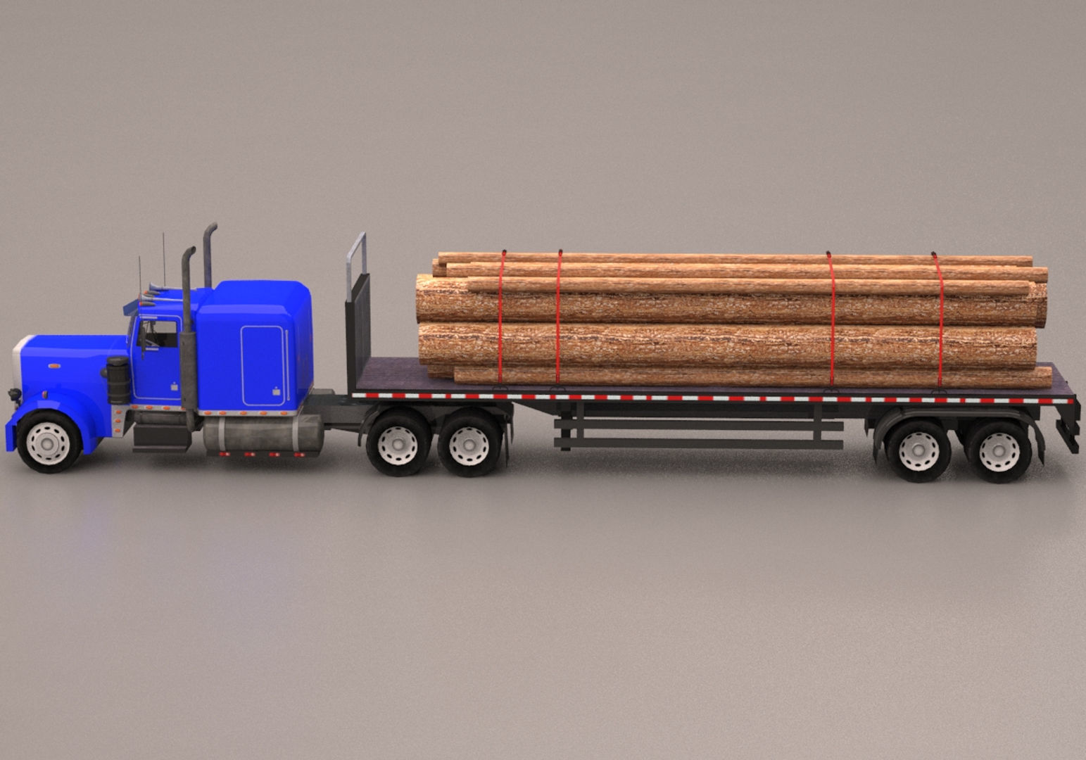 Truck Pack Low-poly 3D model_11