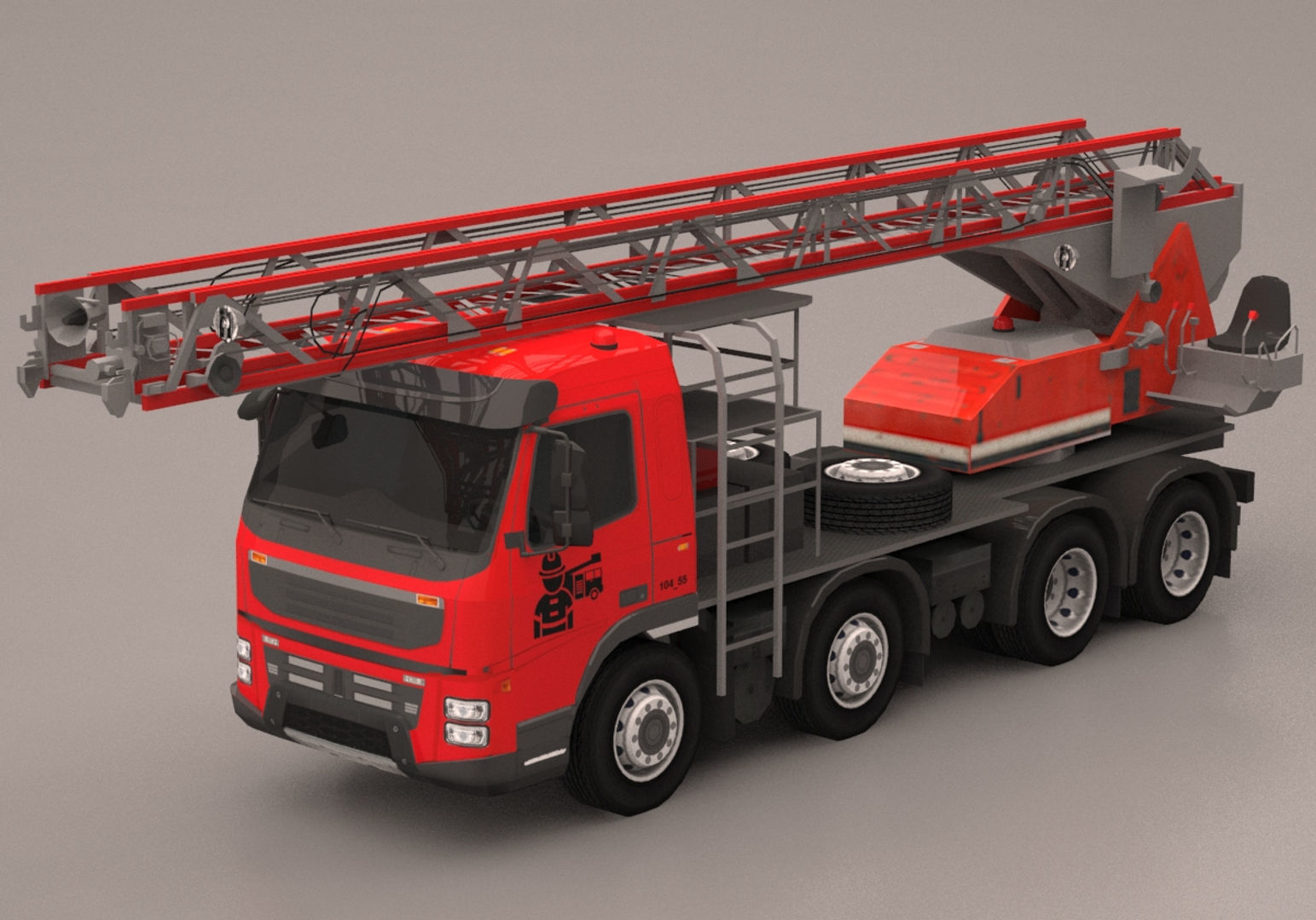 Truck Pack Low-poly 3D model_49