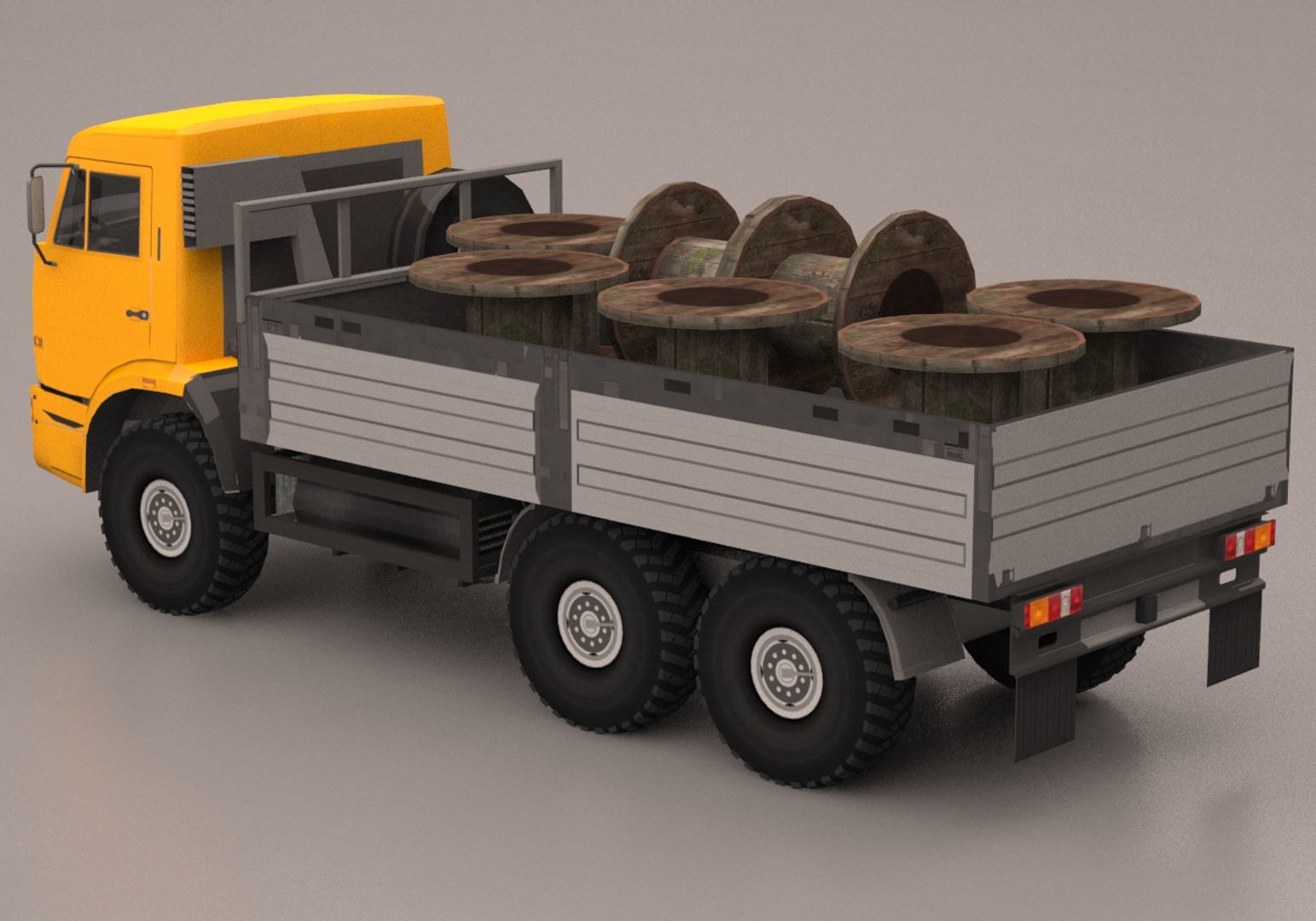 Truck Pack Low-poly 3D model_26