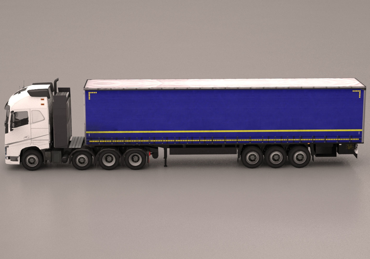 Truck Pack Low-poly 3D model_19