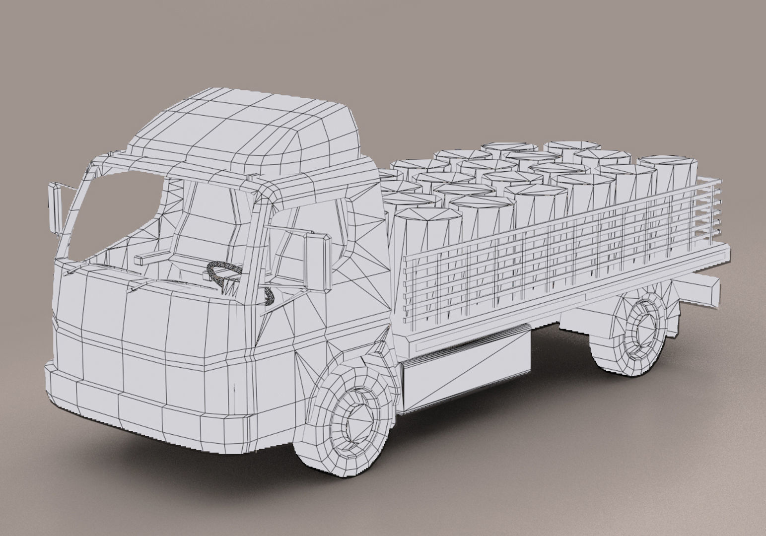Truck Pack Low-poly 3D model_36