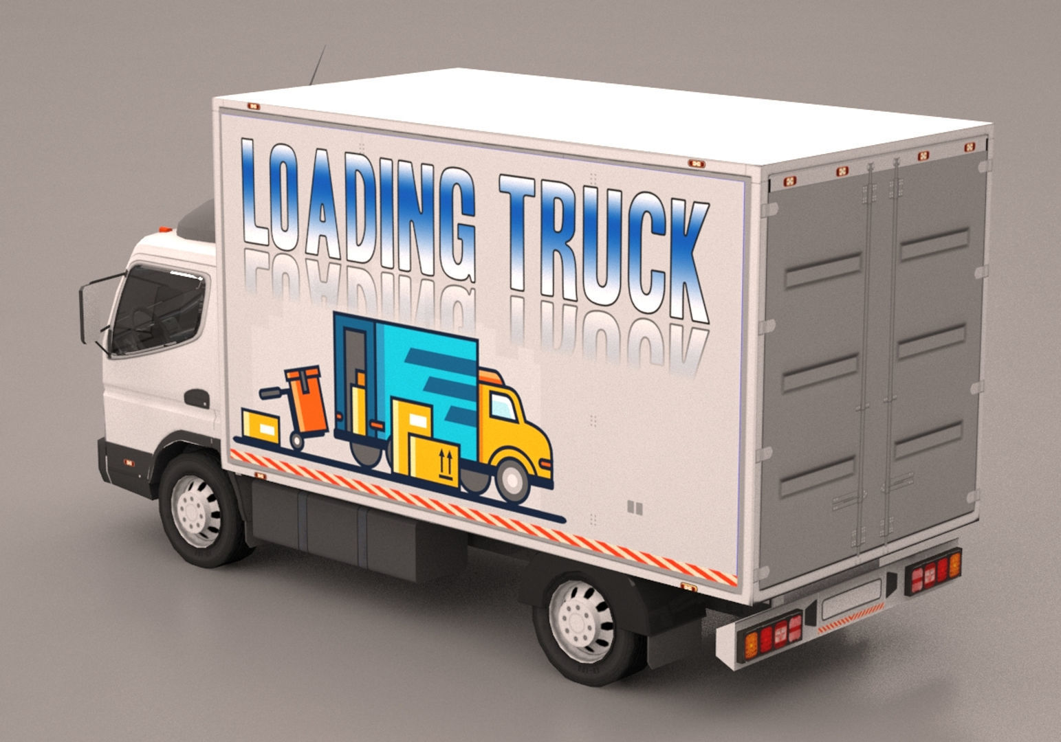 Truck Pack Low-poly 3D model_30