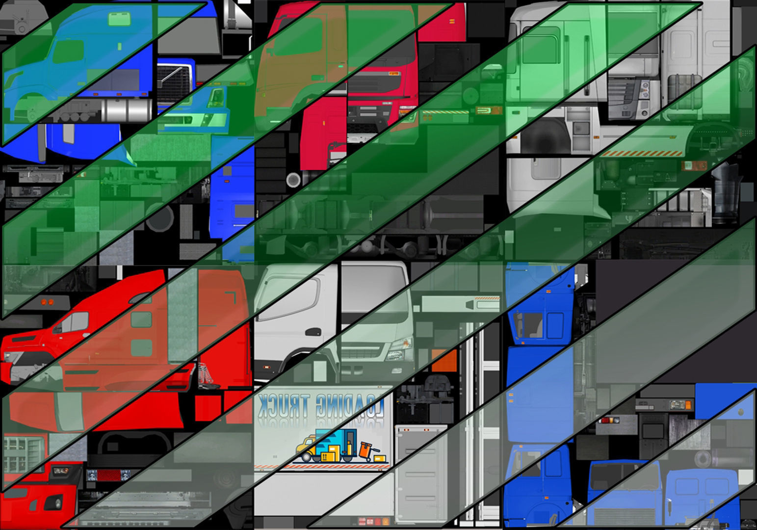 Truck Pack Low-poly 3D model_61