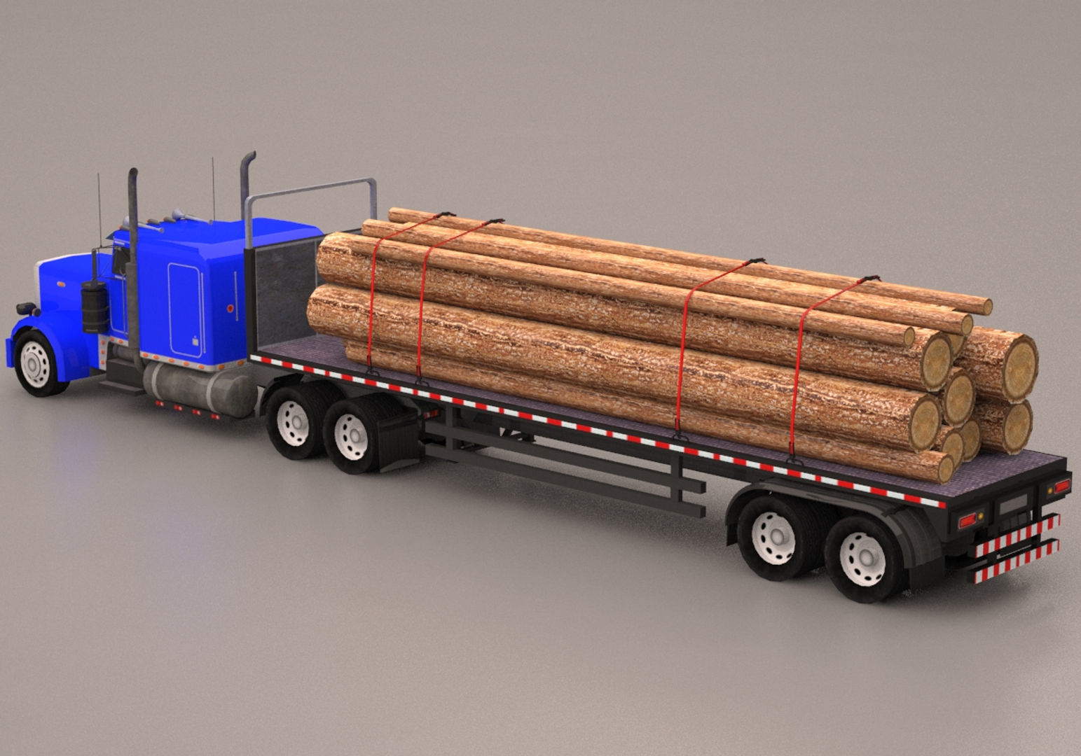 Truck Pack Low-poly 3D model_10
