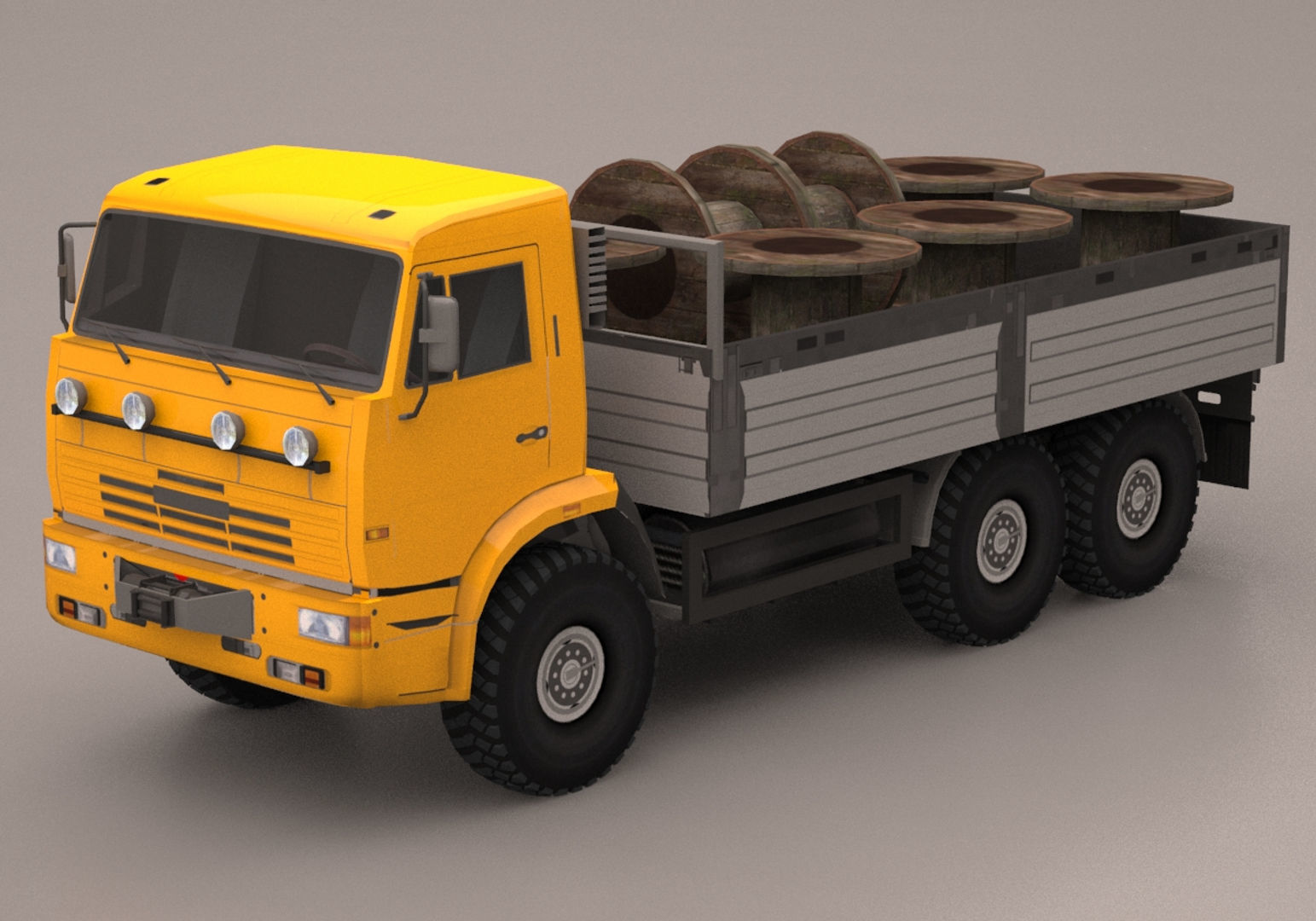 Truck Pack Low-poly 3D model_25