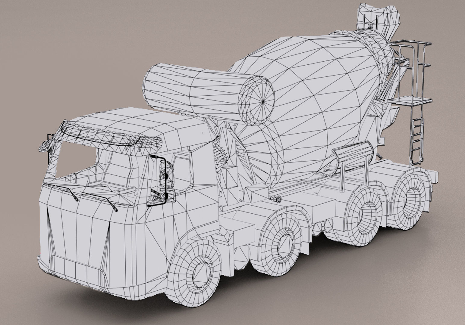 Truck Pack Low-poly 3D model_44