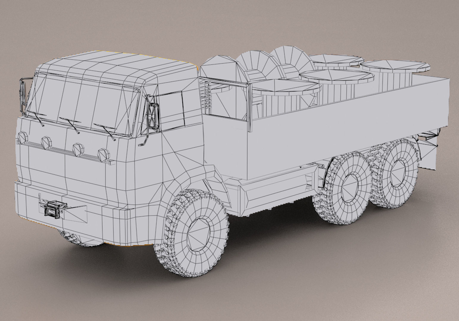 Truck Pack Low-poly 3D model_28
