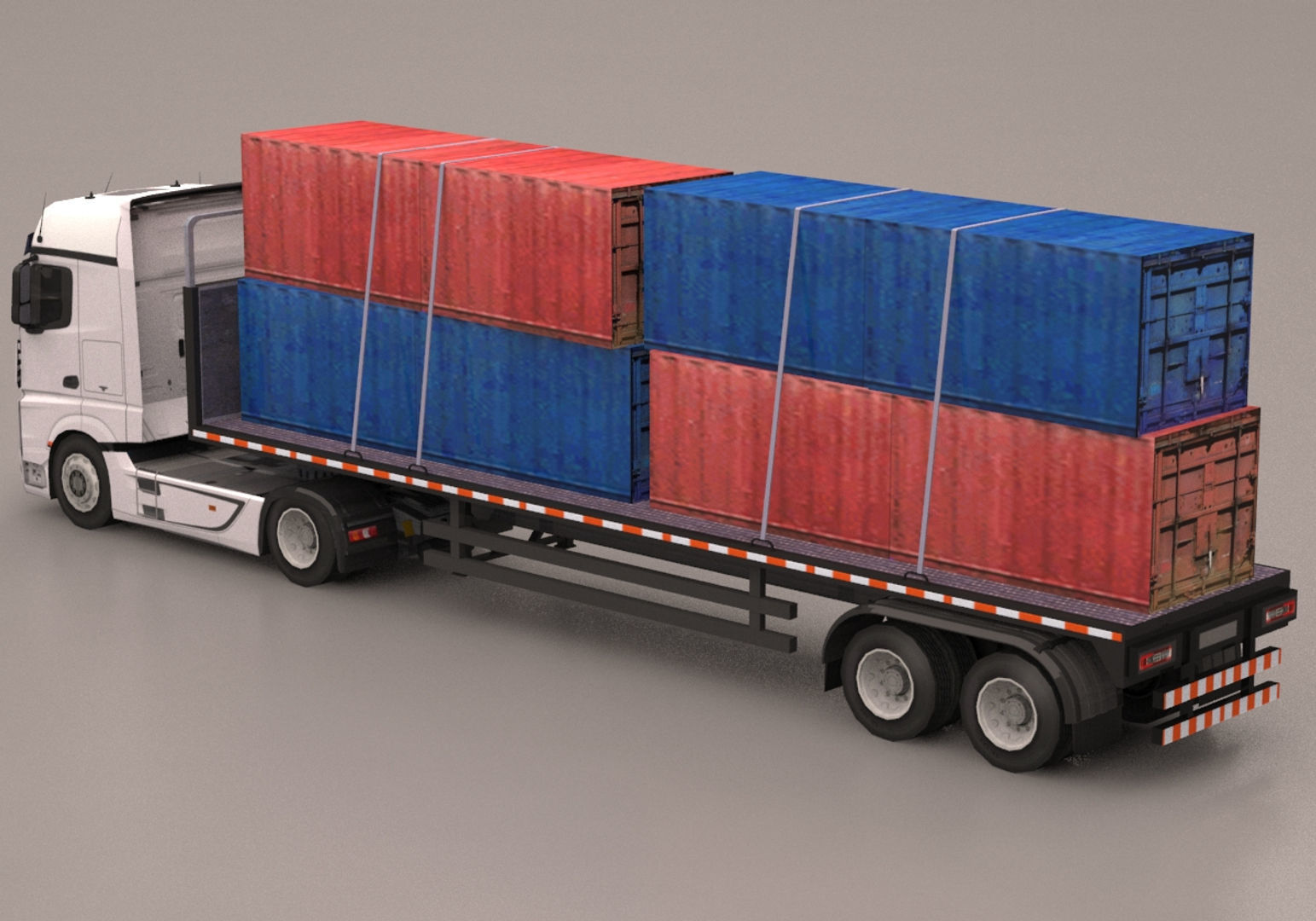 Truck Pack Low-poly 3D model_22
