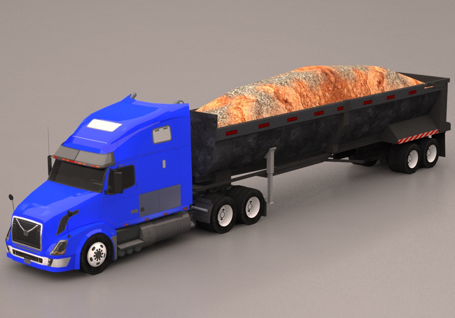 Truck Pack Low-poly 3D model_5