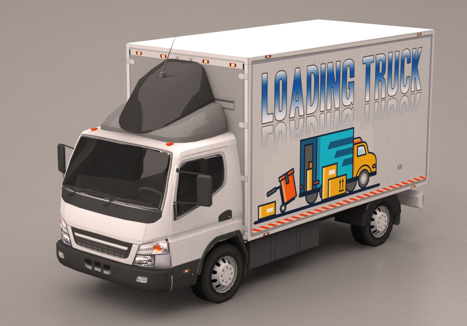 Truck Pack Low-poly 3D model_29