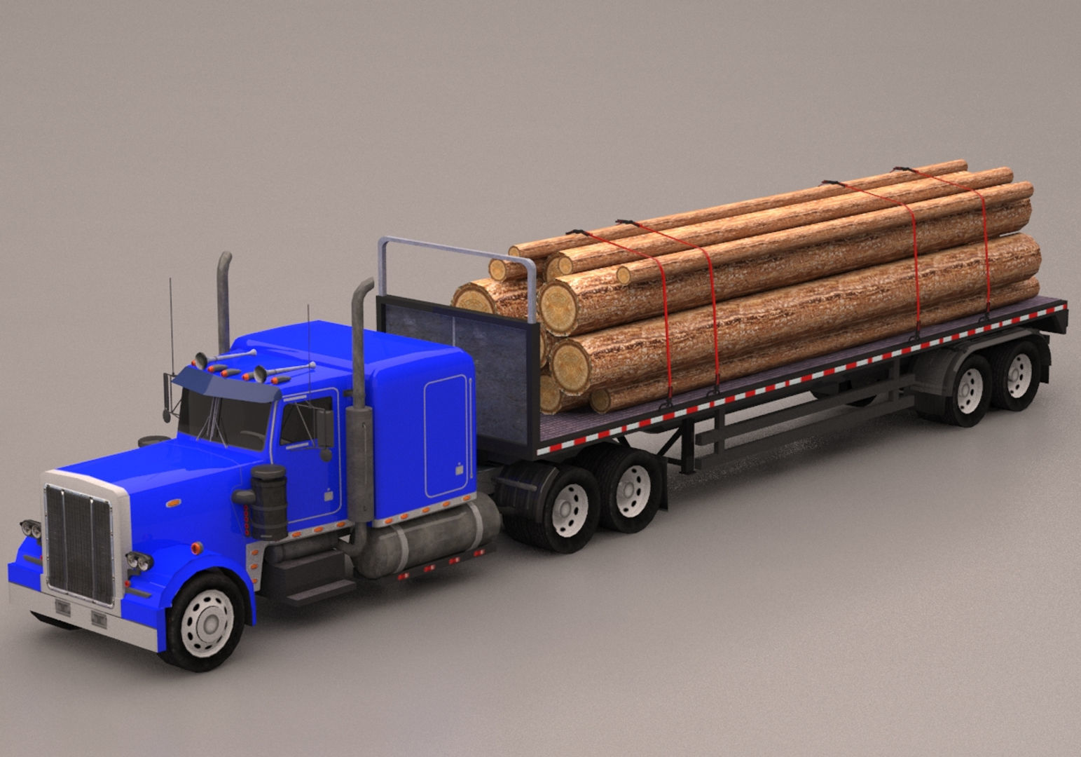 Truck Pack Low-poly 3D model_9