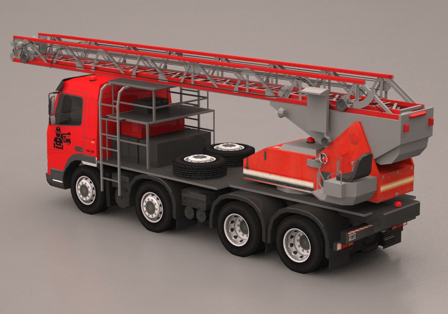 Truck Pack Low-poly 3D model_50