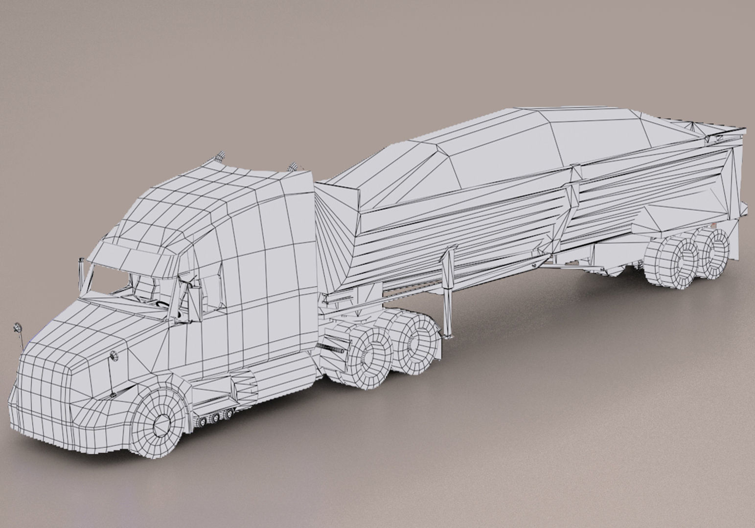 Truck Pack Low-poly 3D model_8