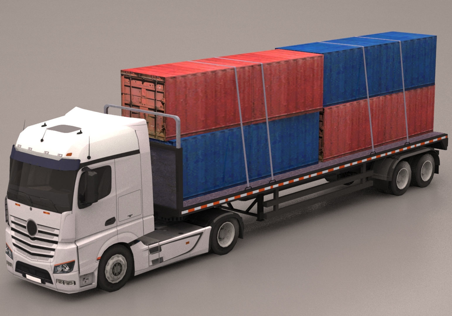 Truck Pack Low-poly 3D model_21