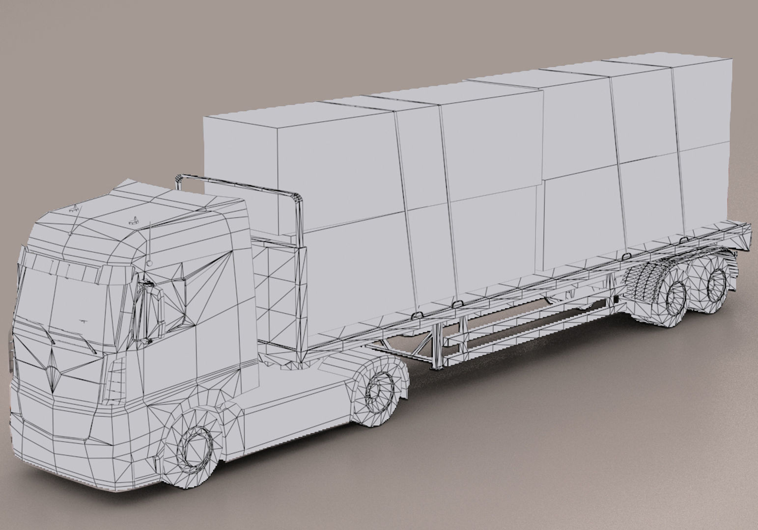 Truck Pack Low-poly 3D model_24