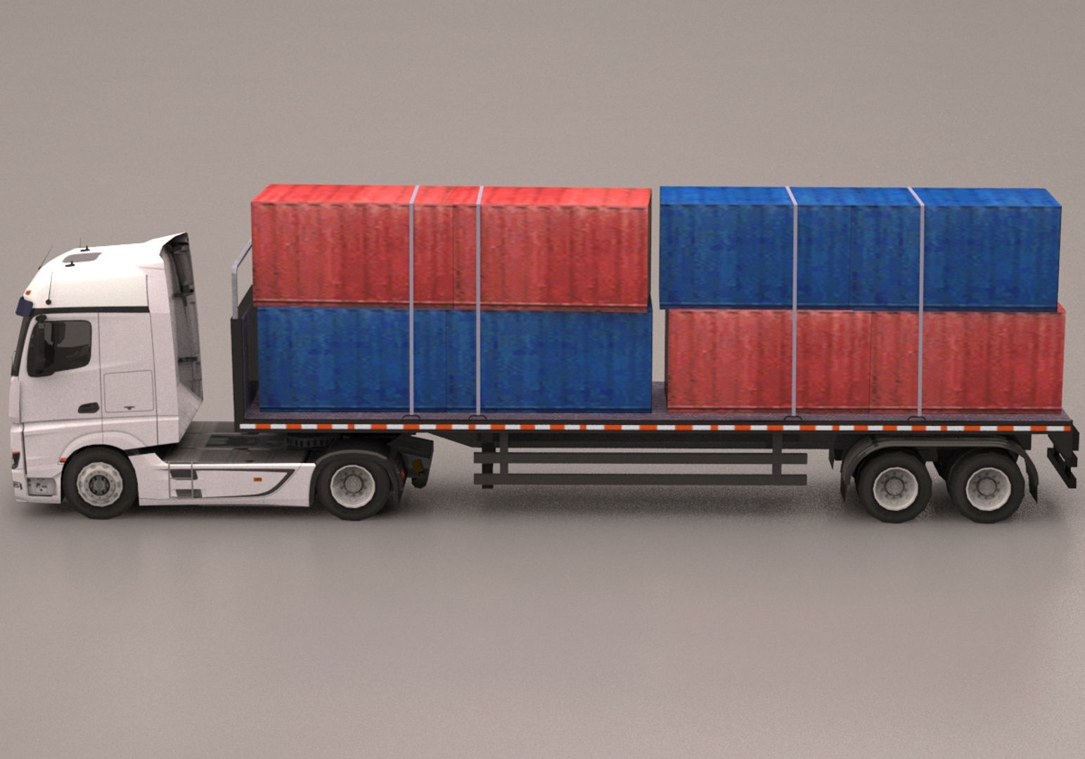 Truck Pack Low-poly 3D model_23
