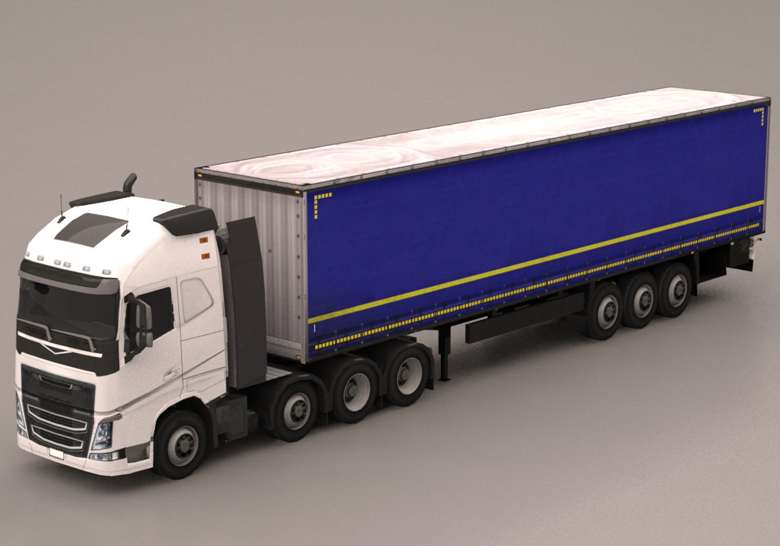 Truck Pack Low-poly 3D model_17