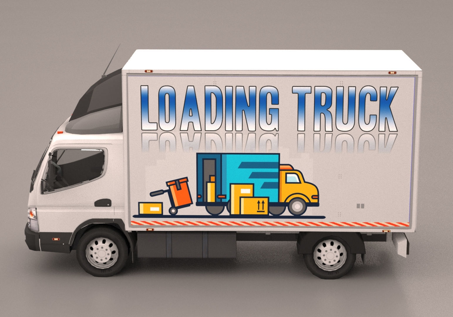 Truck Pack Low-poly 3D model_31
