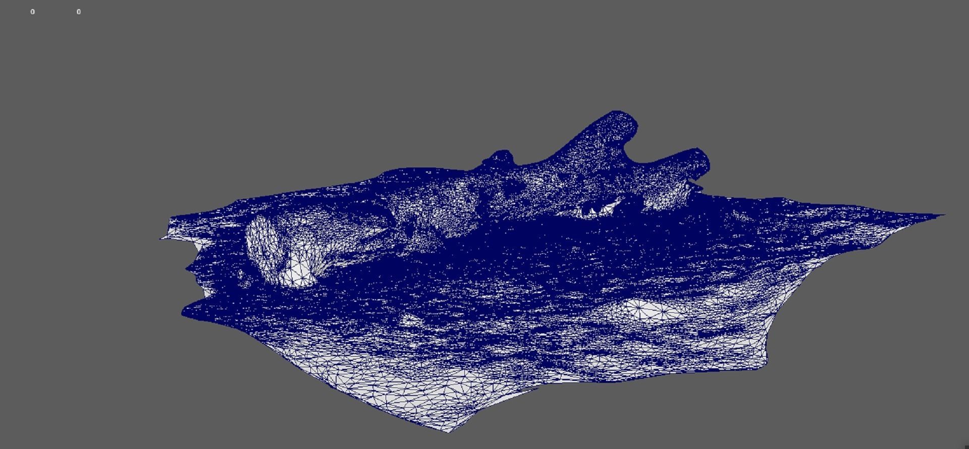 A beautiful tree log surrounded by dried leaves 3D model_6