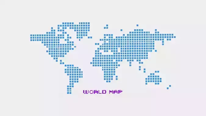 Pixel World Map
