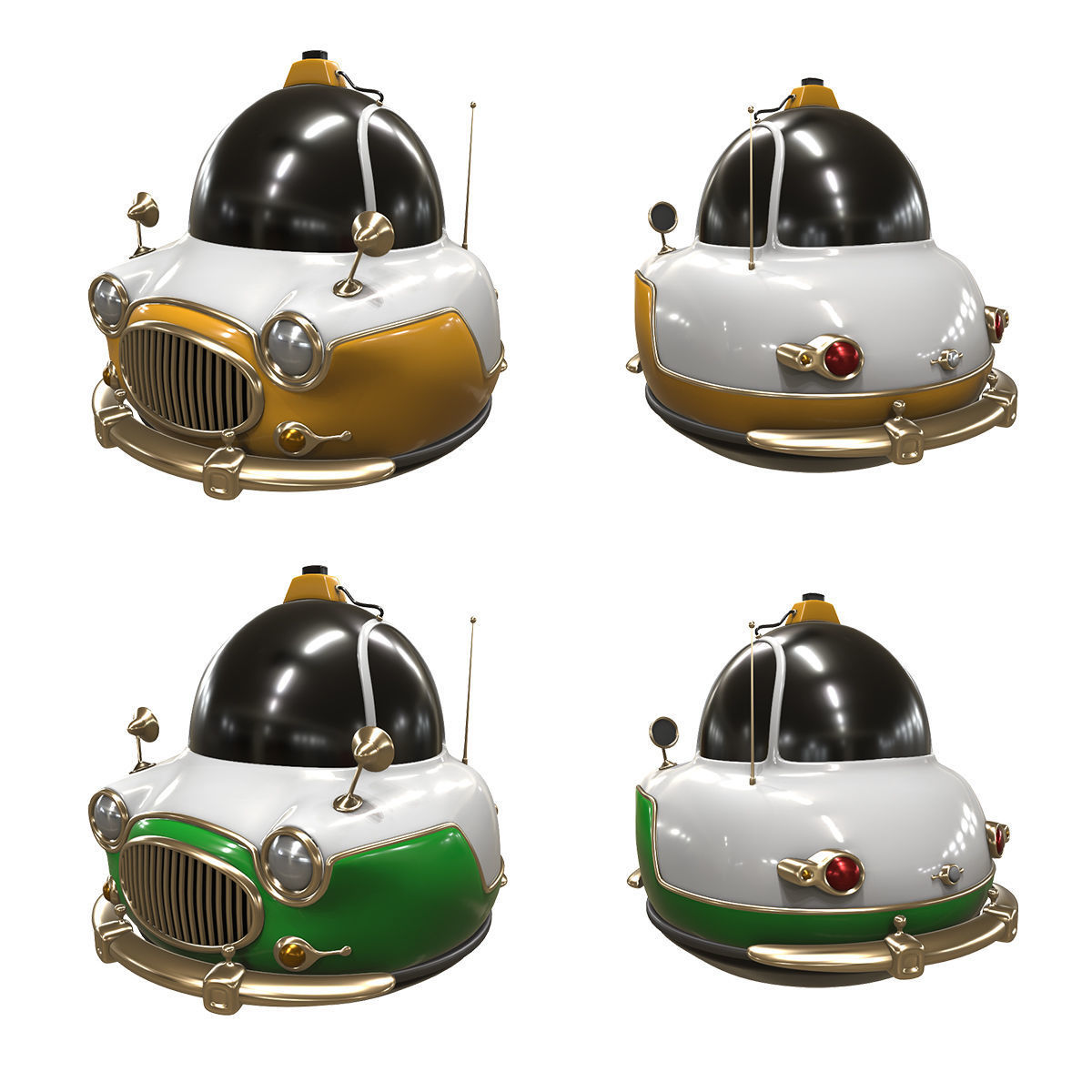 Stylized car 3d model Low-poly 3D model_1