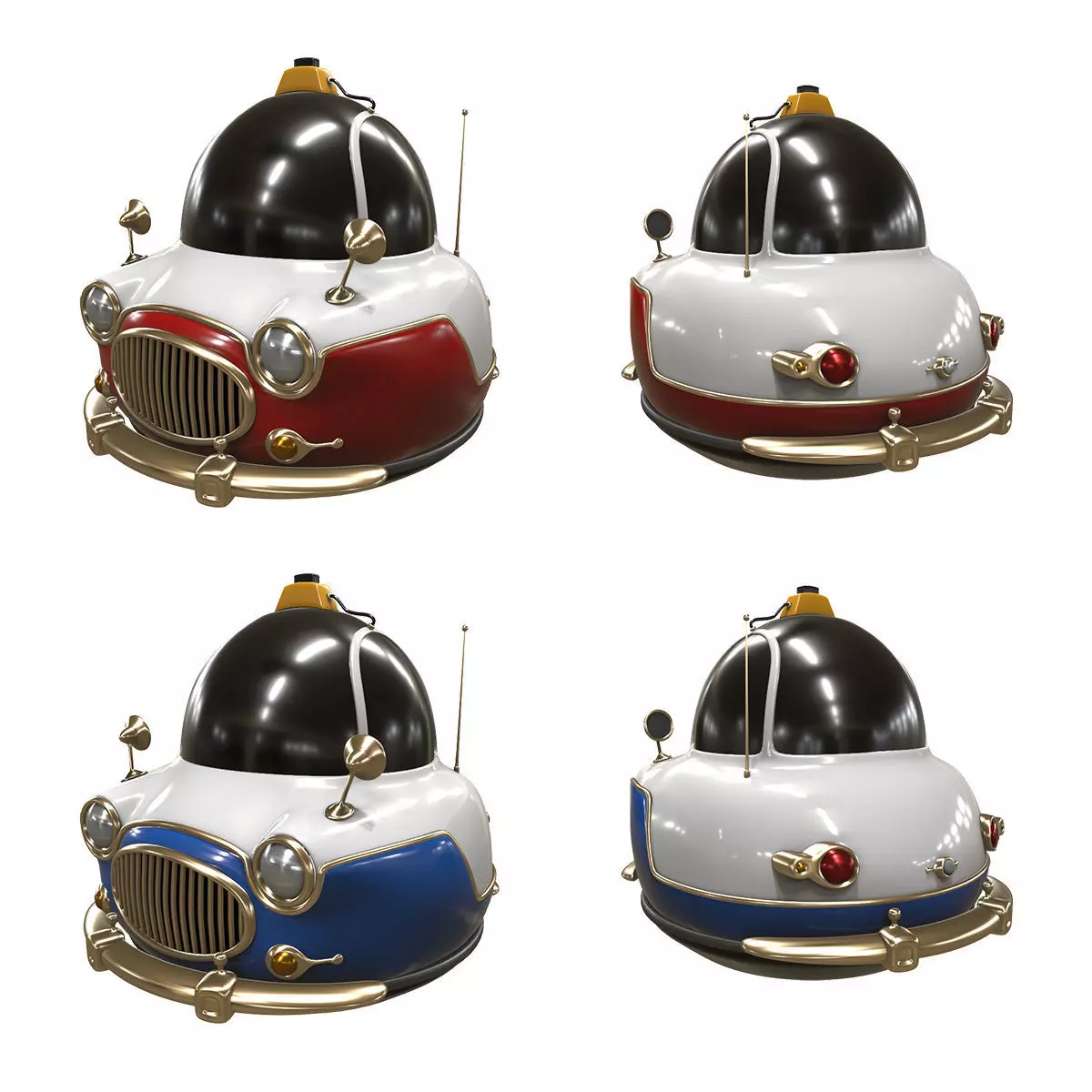 Stylized car 3d model Low-poly 3D model_0