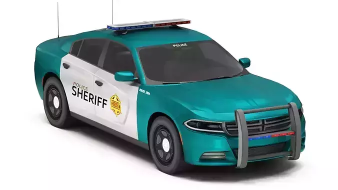 Police-Car police car Free low-poly 3D model
