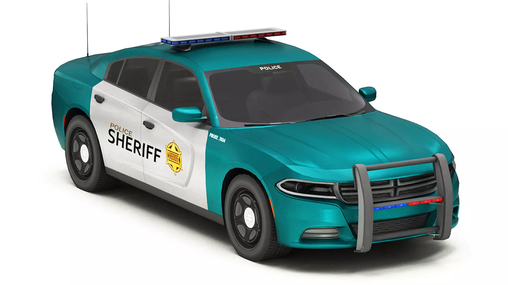 Police-Car police car Free low-poly 3D model_0