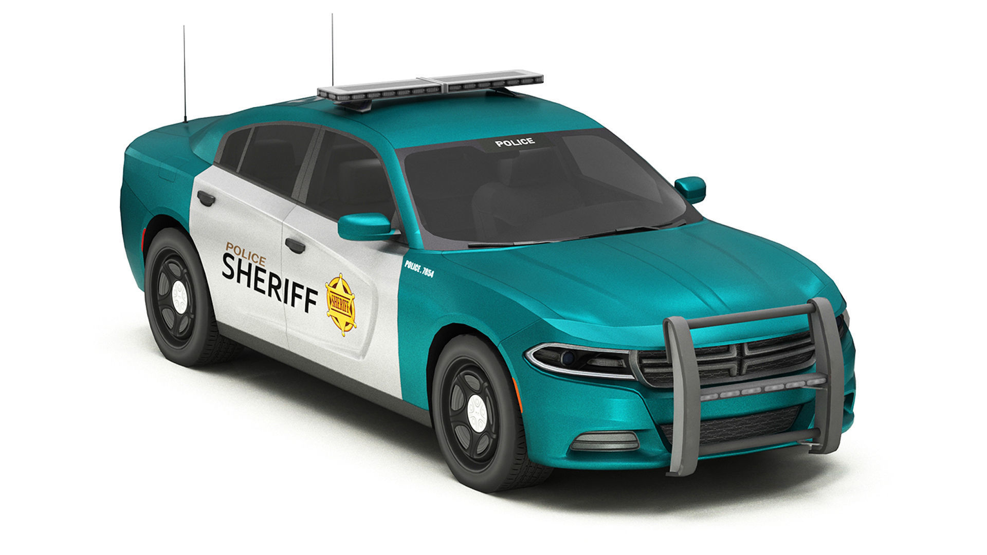 Police-Car police car Free low-poly 3D model_1