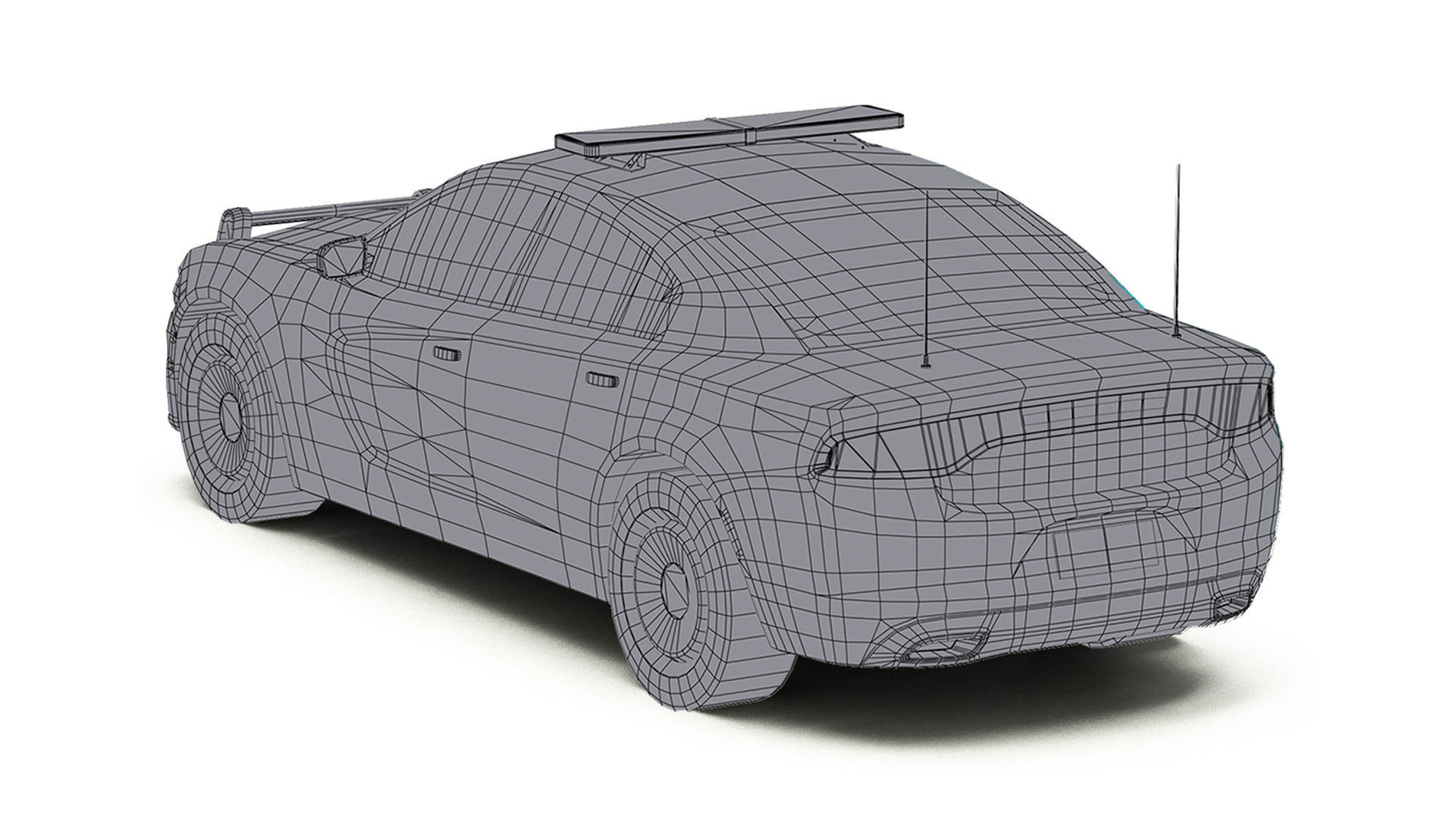 Police-Car police car Free low-poly 3D model_6