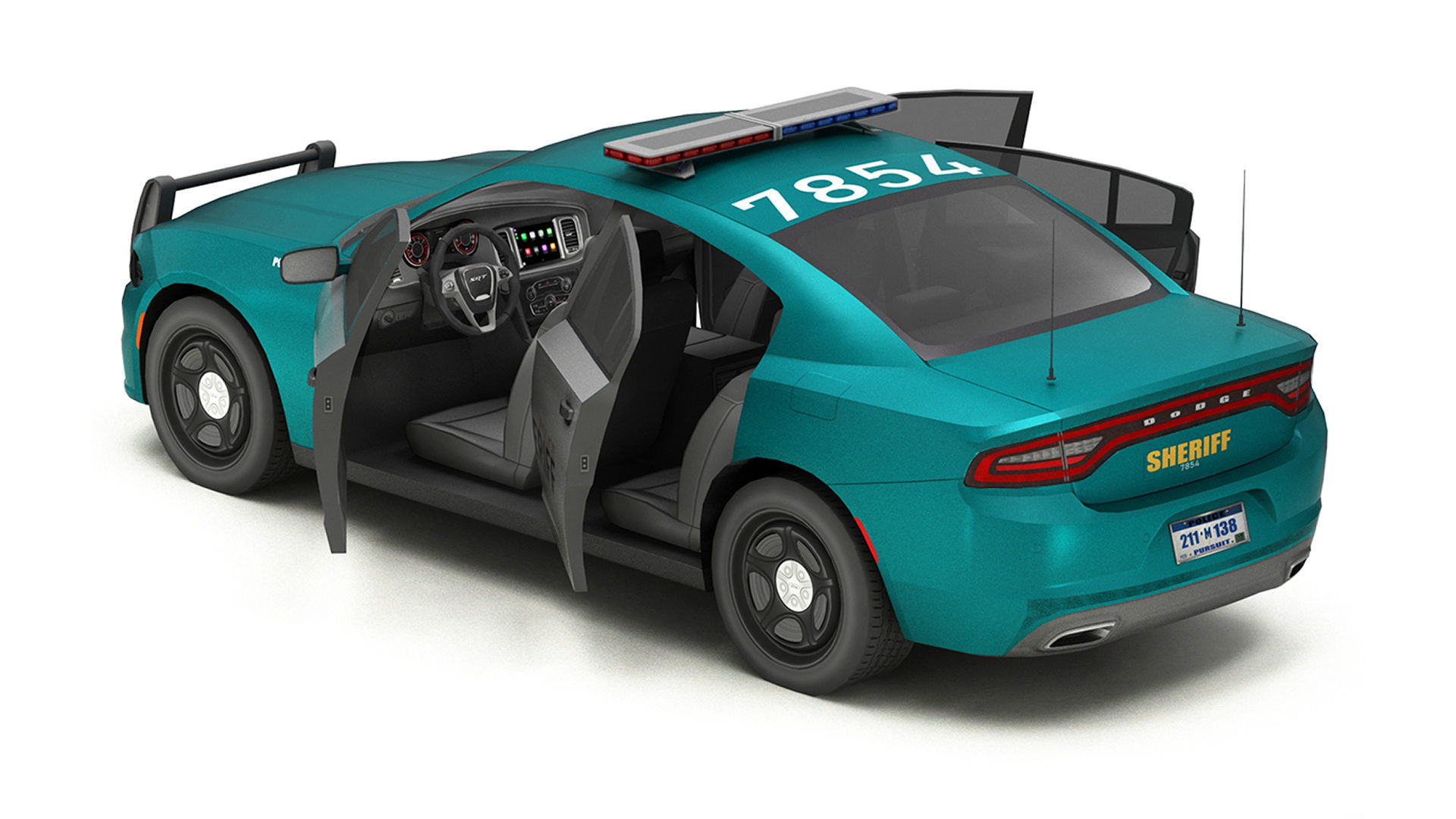 Police-Car police car Free low-poly 3D model_3