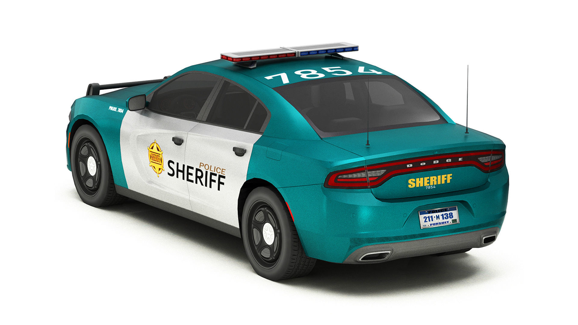 Police-Car police car Free low-poly 3D model_2