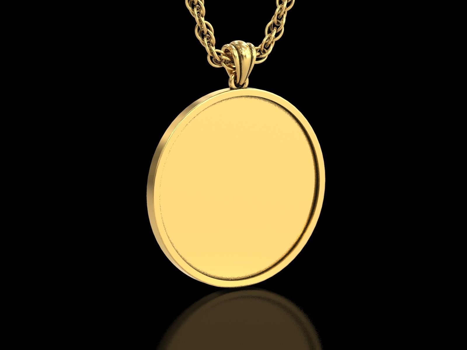 The Pisces Zodiac Sign Fishes Medallion Pendant v5 3D print model_15