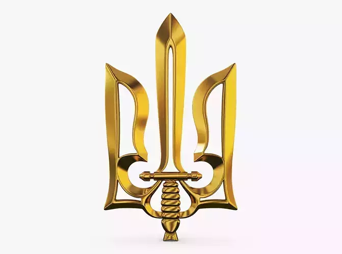 Stylized Ukrainian Tryzub M 1