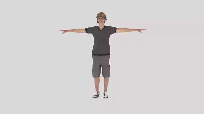 rigged character 3D model
