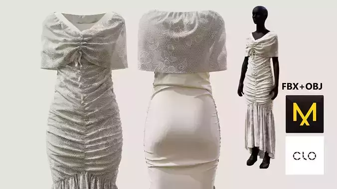 Elegant Dress Marvelous Designer