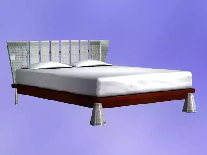 Bed Model made of metal and wood