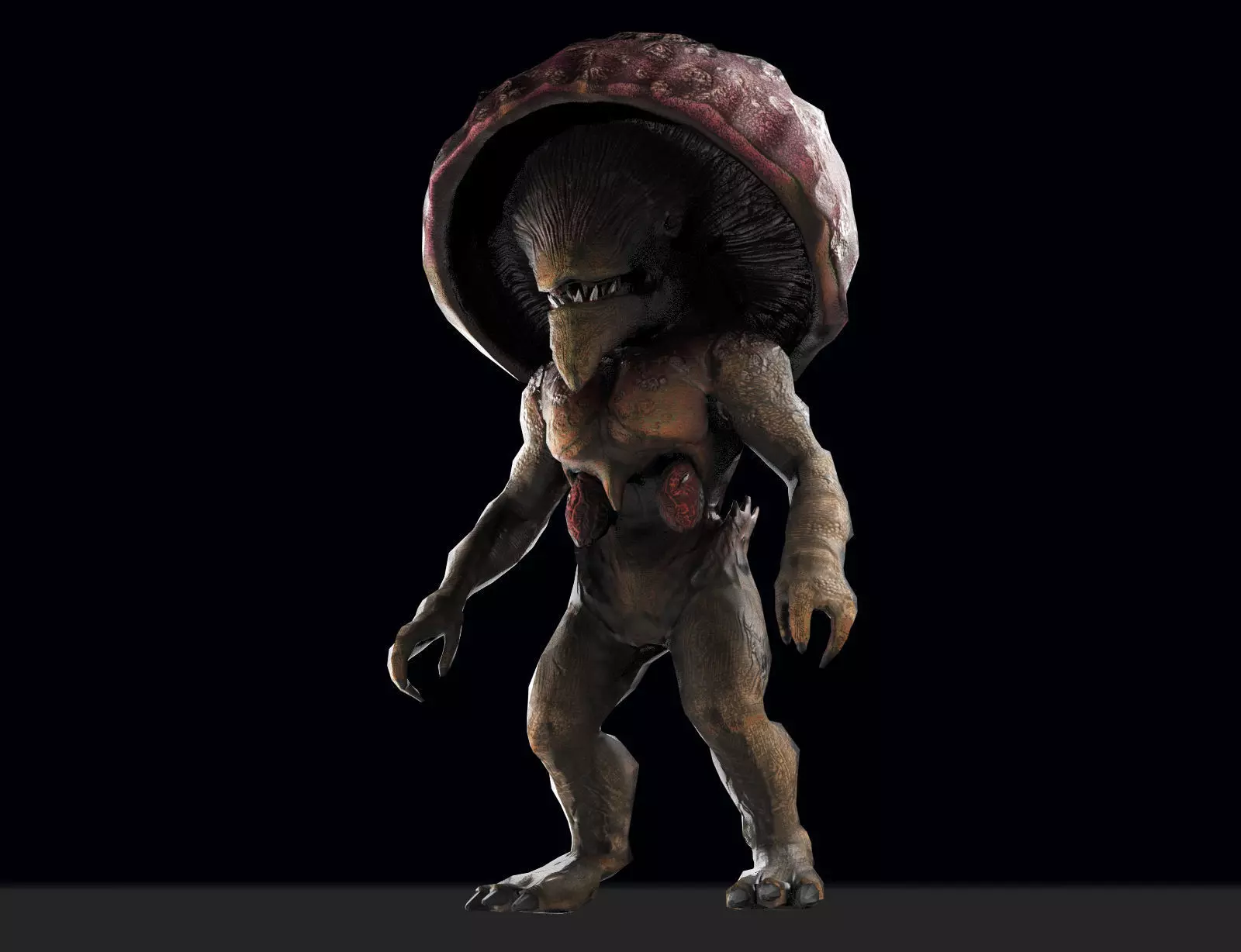 monster mushroom Low-poly 3D model_0