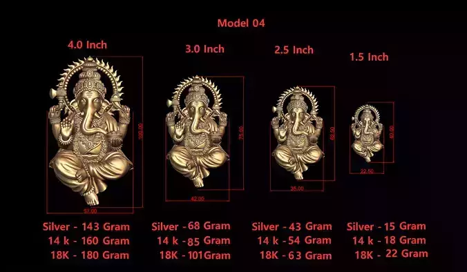 Ganesh Ji Model 04 Light Weight  Models in All Sizes 