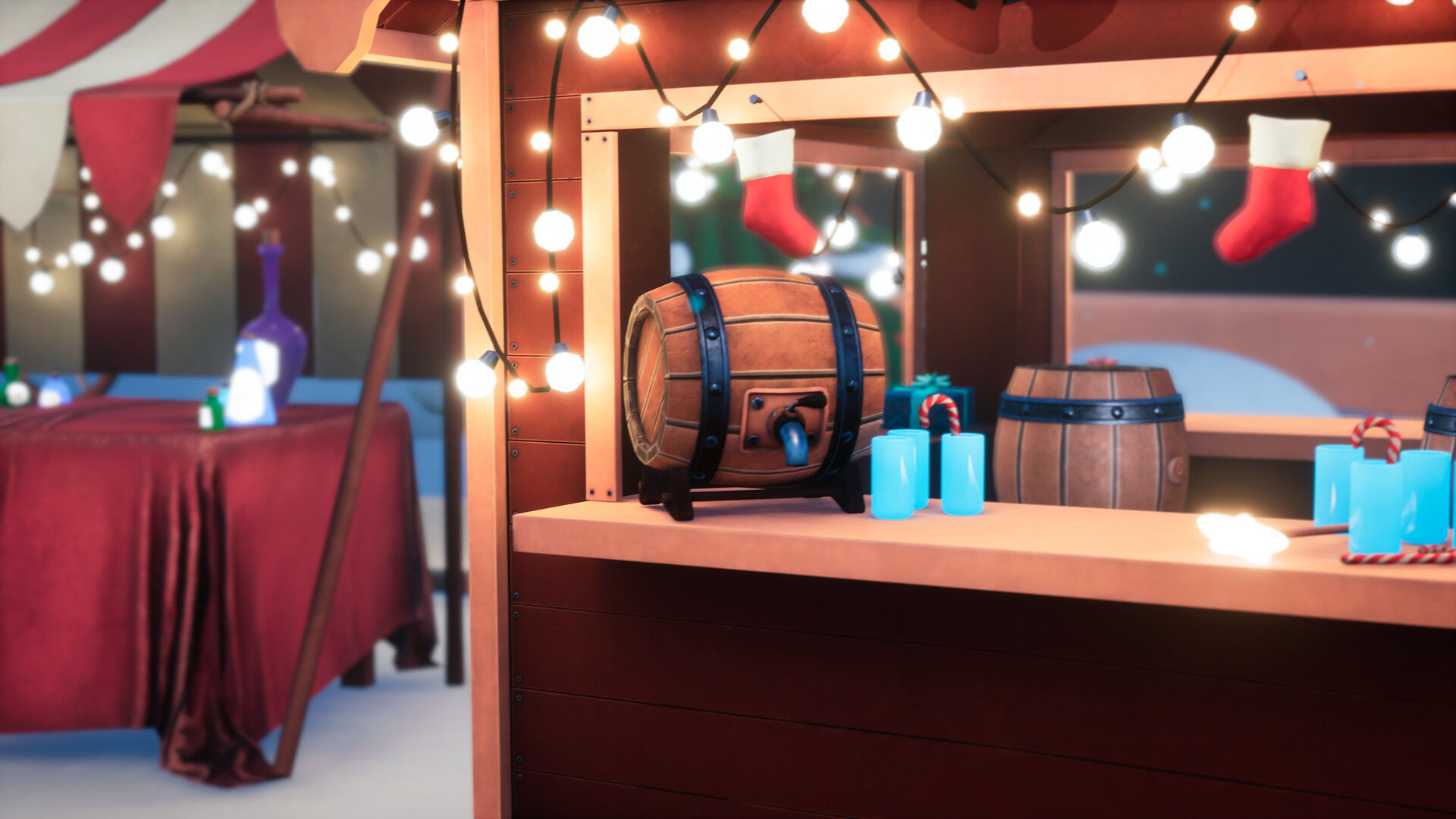 Christmas House Low-poly 3D model_3