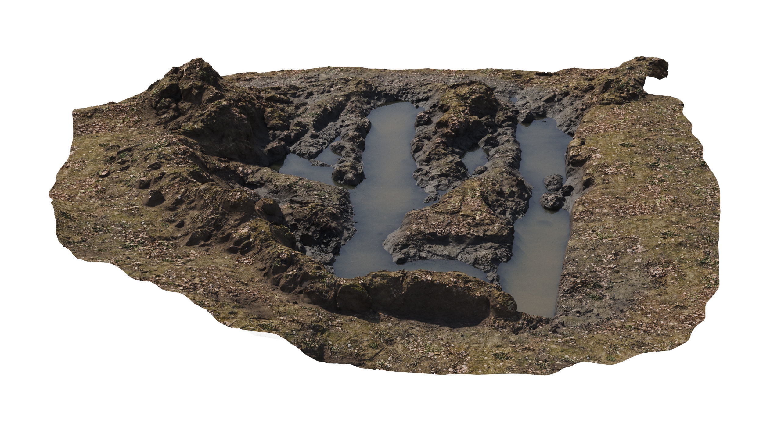 The Green mud pit 3D model_2