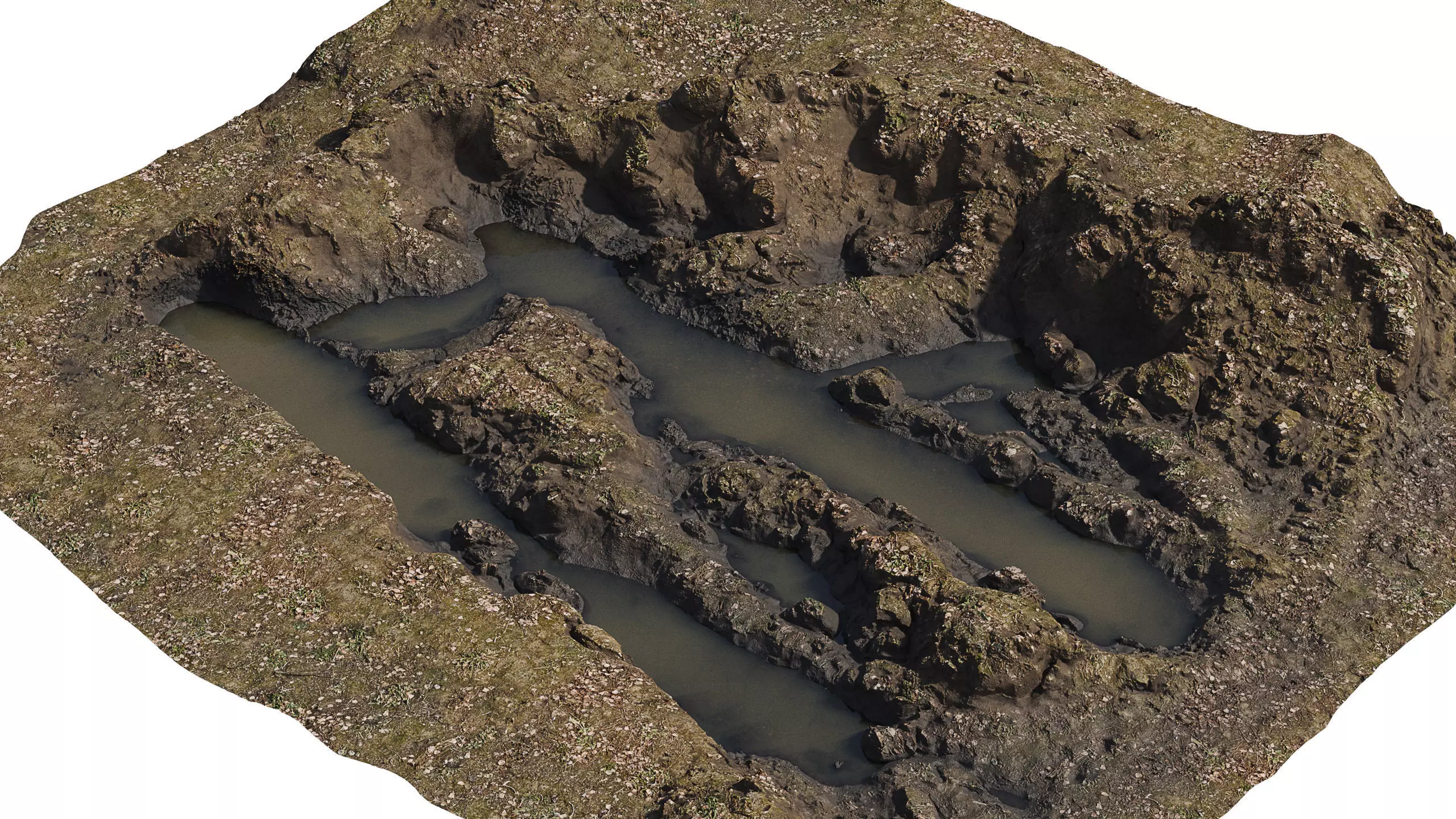 The Green mud pit 3D model_0