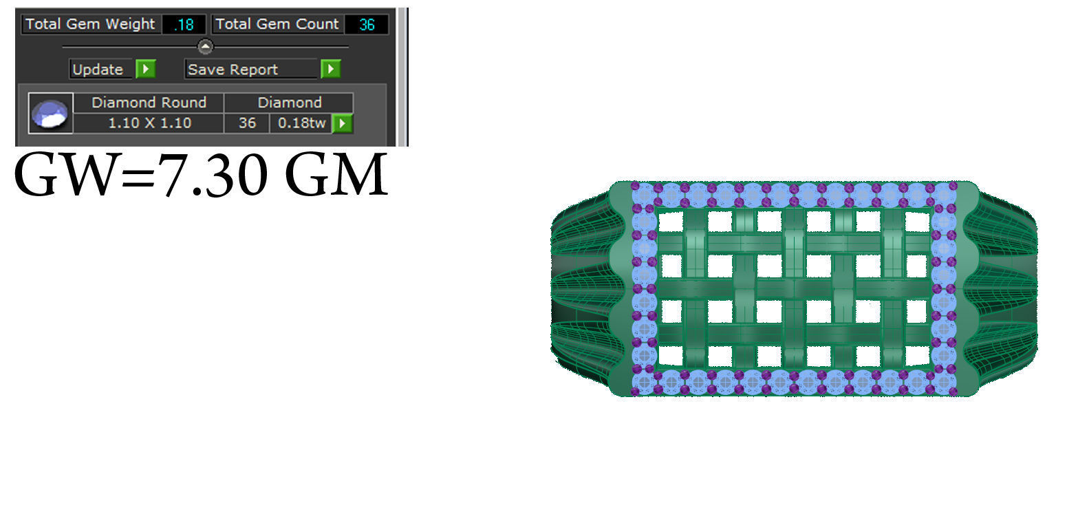 Mens diamond ring  3D print model_1