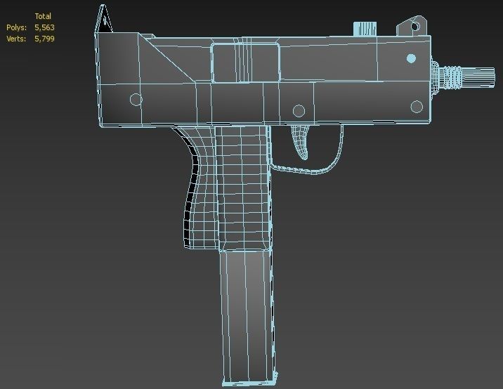 Ingram Mac Gun 3D model_8