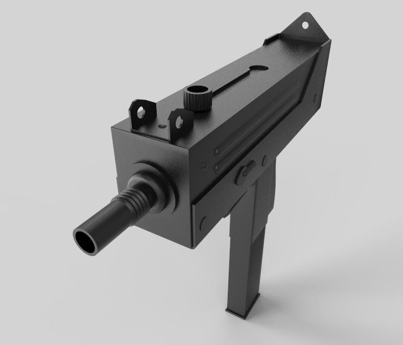 Ingram Mac Gun 3D model_5