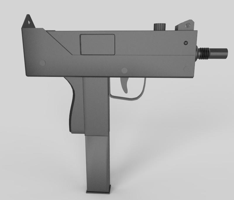 Ingram Mac Gun 3D model_6