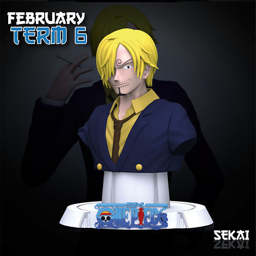 Sanji Bust - Sekai 3D Models - Tested and Ready for 3D printing 3D print model