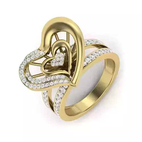 Twisted heart ring 