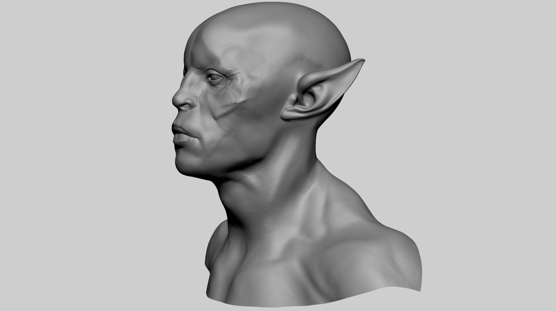 Creature Head C 3D model_6