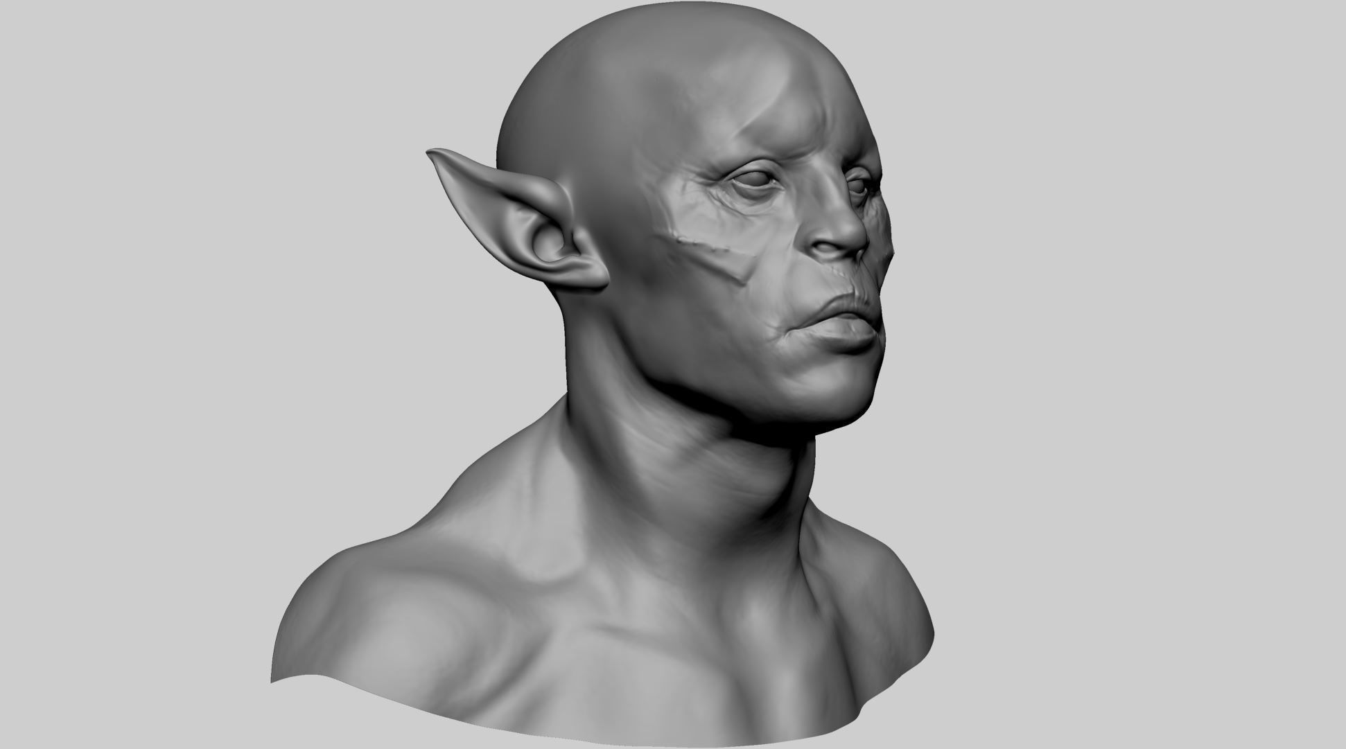 Creature Head C 3D model_2